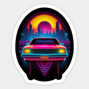 Neon Retro Car Sticker